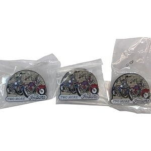 Vintage Indian Motorcycle Two More Indians Enamel Pin Lot of 3